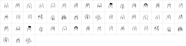 Budgies Medium  glyph index