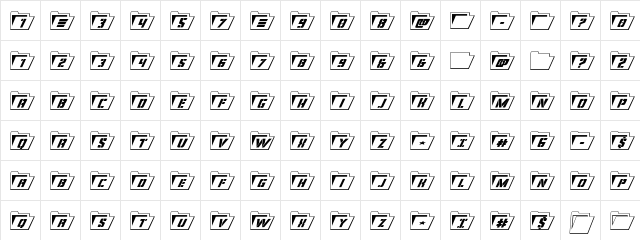 Eyes Only Outline Semi-Condensed Italic Outline Semi-Condensed Italic  glyph index