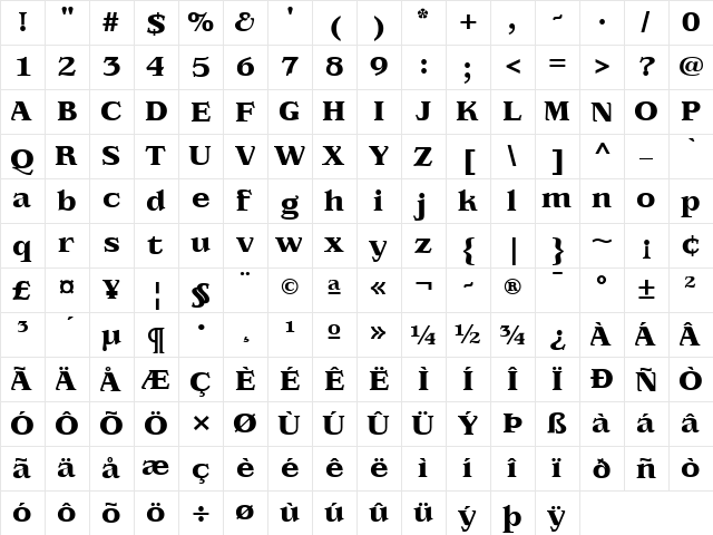 AIAlign Regular  glyph index