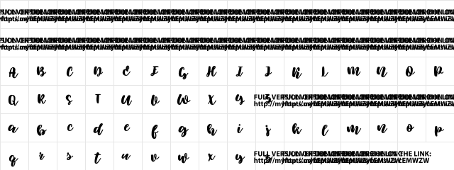 Elowen Regular  glyph index