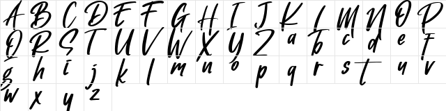 Gotten Say Regular  glyph index