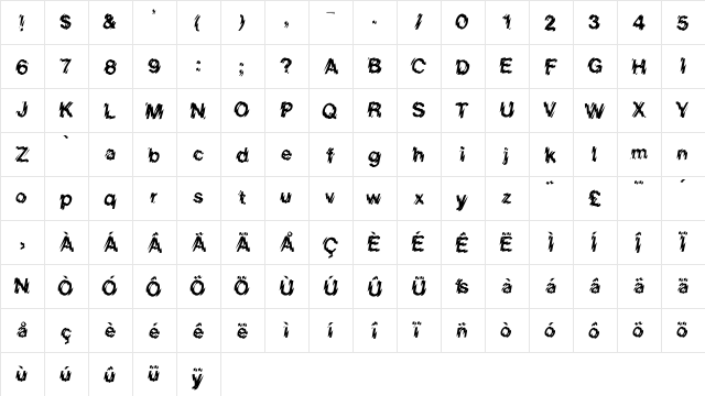 AIOpart Regular  glyph index