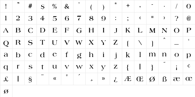 Agate-Bold Regular  glyph index