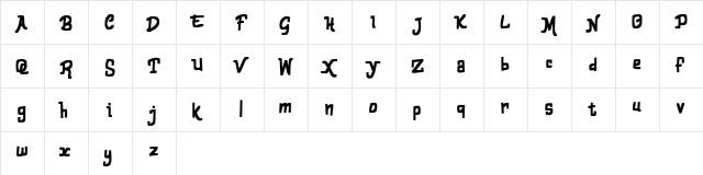 Adabra FREE Regular  glyph index