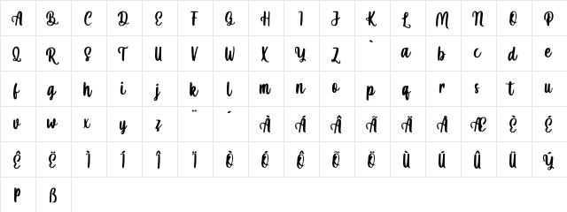 mahira demo Regular  glyph index