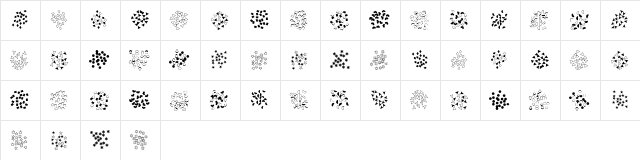 FE Confetti Regular  glyph index