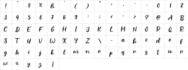 Fresh Guava Regular  glyph index