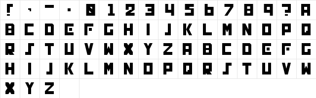 GENOCIDE Regular  glyph index