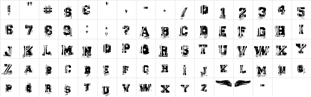 Ascent 2 Stardom Regular  glyph index