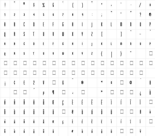 ModulaRoundSansSmallCaps Round Sans Small Caps  glyph index