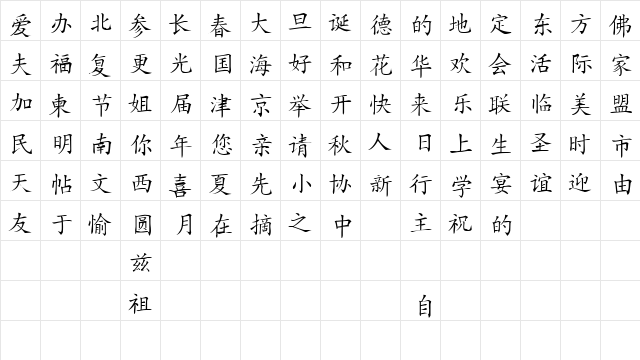 PaperTigerSSK Regular  glyph index