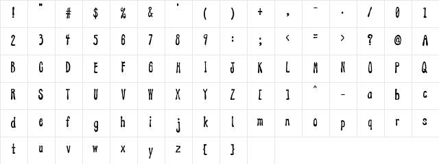 AddJazz Regular  glyph index