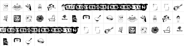 KR Katlings Six Regular  glyph index