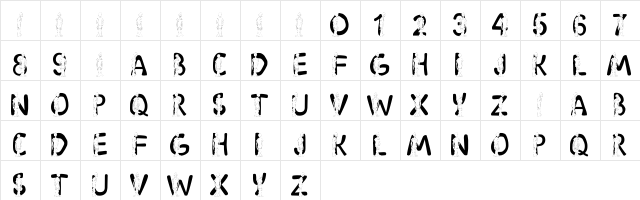 LMS Shaggy Regular  glyph index