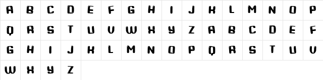 Remake Regular  glyph index