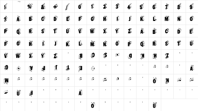 WirewalkersVertigo Regular  glyph index