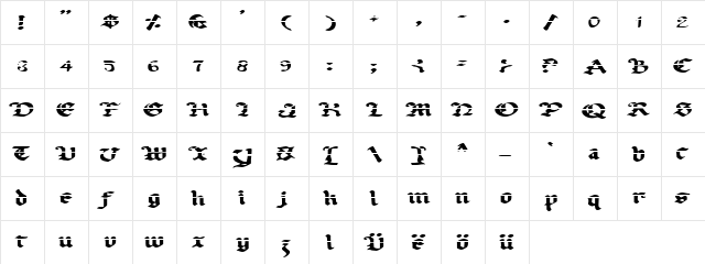 Uberh&#56946&#57189 Lazar Expanded Lazar Expanded  glyph index