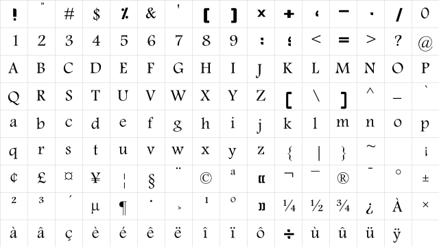 K Sina K Sina  glyph index