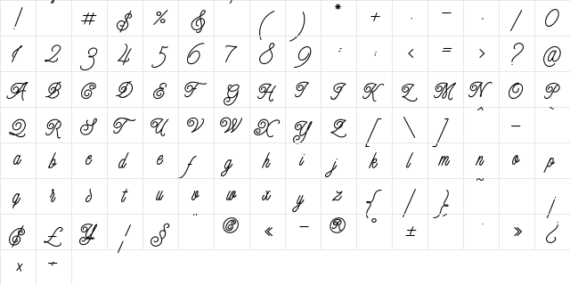 Finch Stamped_DEMO Regular  glyph index