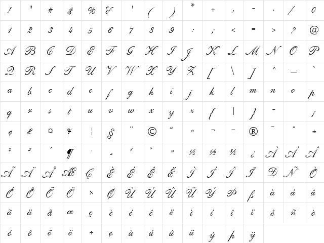 PenTweaksTwoSSK Regular  glyph index