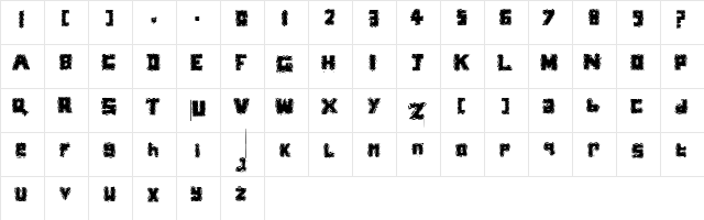 Flakes Regular  glyph index