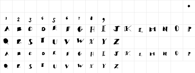 Chicks Regular  glyph index