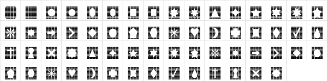 Grids n Things 2 Normal  glyph index