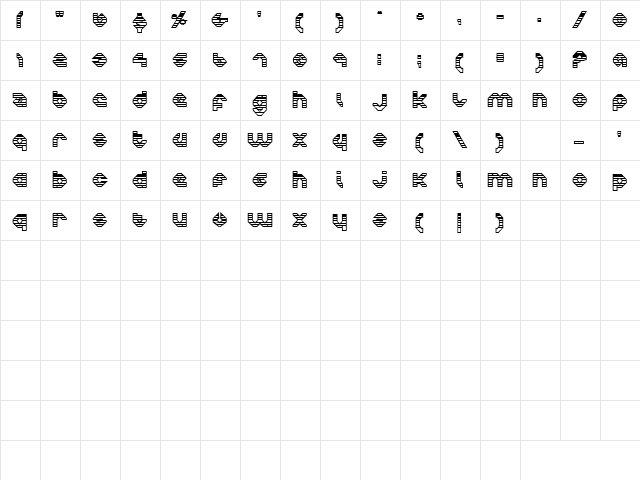 Charlie's Angles OutGradient OutGradient  glyph index