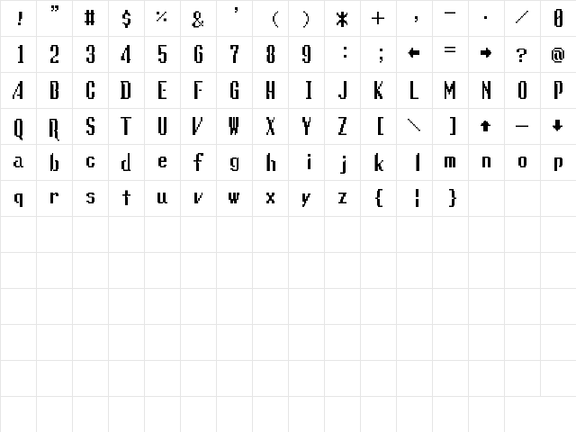 Lunchtime Doubly So Regular  glyph index