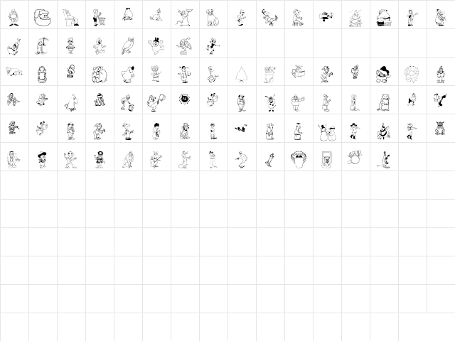 GlyphDigest Regular  glyph index