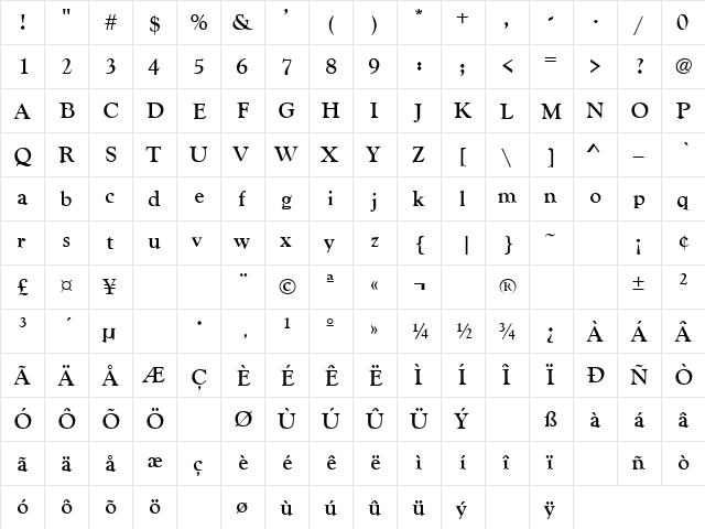 Reefer Head Woman 4 Bold  glyph index