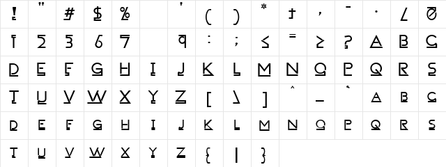 FailedFont 1 Linemorph  glyph index
