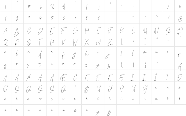 Sugeng Rawuh Rawuh  glyph index