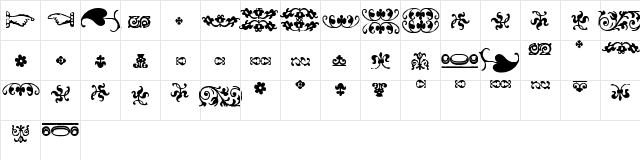 IM FELL FLOWERS 2 Regular  glyph index