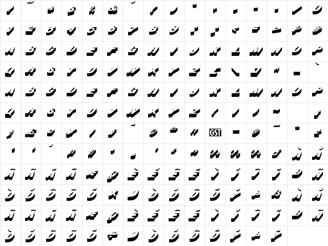 Bastian normal  glyph index