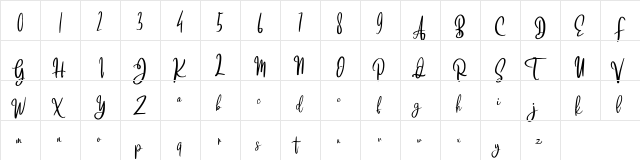 Brattsoon FREE Regular  glyph index