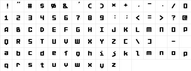AddElectricCity Regular  glyph index