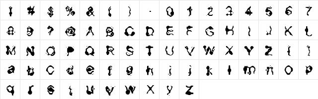 Aneurysm Regular  glyph index