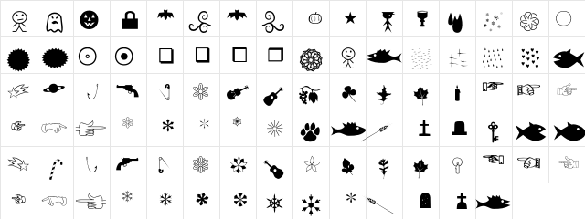 Bilder Regular  glyph index