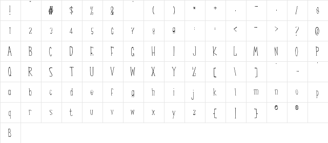 it's martini time! Regular  glyph index