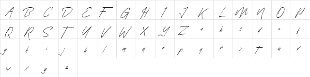 Monthazar Regular  glyph index