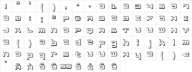 FatsansShadow Regular  glyph index