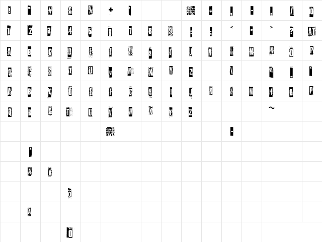 Something in the way Regular  glyph index