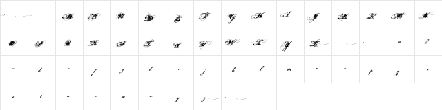 Dirty and Classic Regular  glyph index