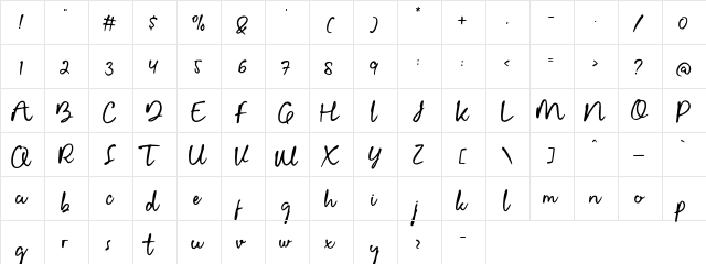 Gellardo Demo Regular  glyph index