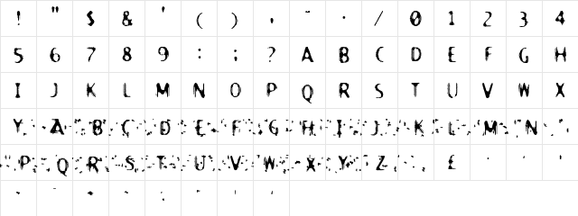 Reactor Regular  glyph index