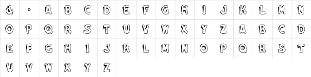 Elwood Th Regular  glyph index