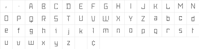 Pring Regular  glyph index