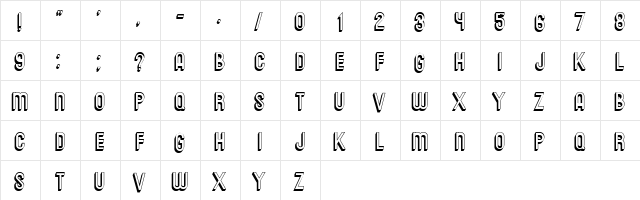 Messages Regular  glyph index