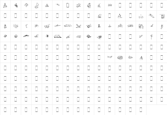 DF Journeys Two Regular  glyph index